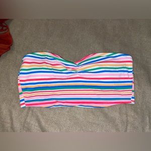 Bandeau colorful swimsuit top. Sz xl.
